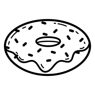 karikatür çöreği, vektör illüstrasyonu