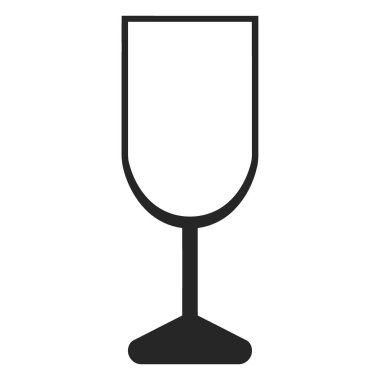 şarap camı siluet simgesi.