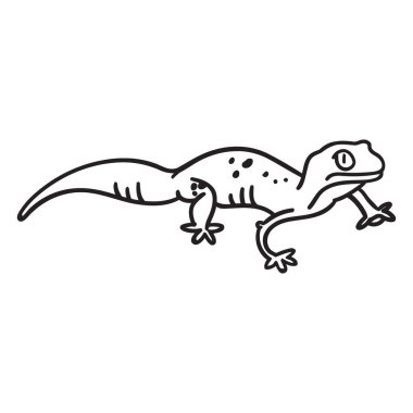 Kertenkele ikonu. Beyaz arkaplanda izole edilmiş sürüngen kertenkele vektör simgesi web tasarımı