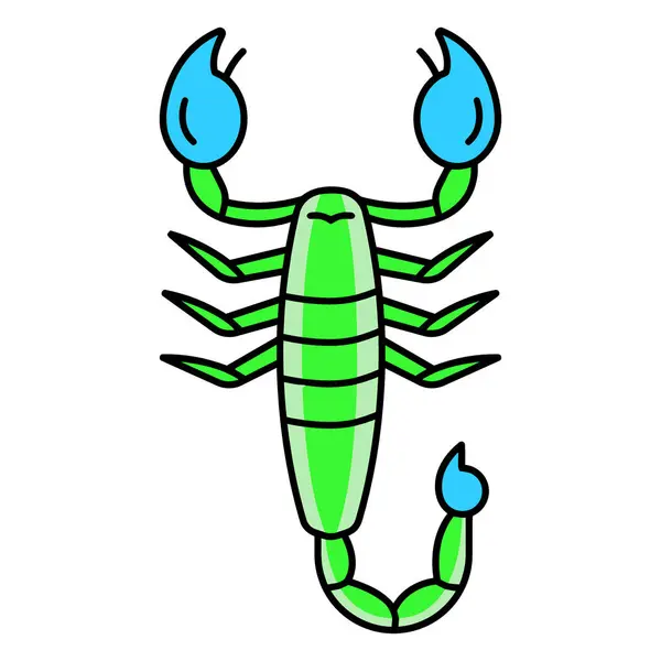 Çizgi film yengecinin vektör çizimi