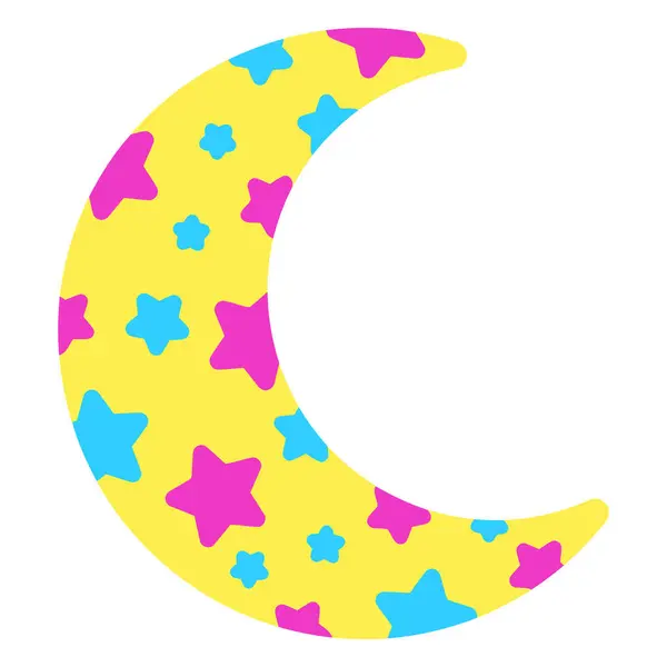 Bir ay ve yıldızın vektör çizimi