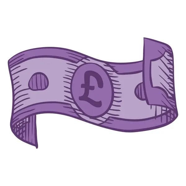 pound para çantası simgesi, izometrik biçim