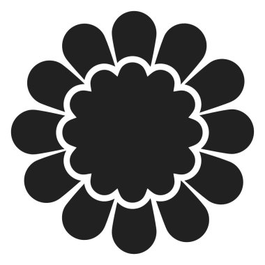 Basit bir çiçek ikonu. vektör illüstrasyonu