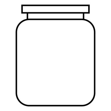 Kavanoz simgesi, vektör çizimi