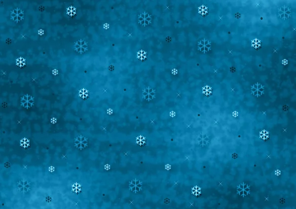 Flocos Neve Azul Inverno Fundo Papel Parede Design — Fotografia de Stock