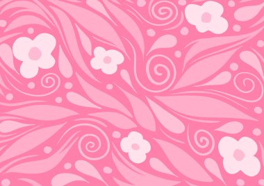 Kusursuz çiçek deseni. pembe çiçekler duvar kağıdı çizimi.