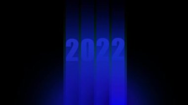 2023 'e kadar zamanlayıcıyla video. Aşağıdan gelen mavi ışınlar sayıları artırıyor. Işık gürültüsü.