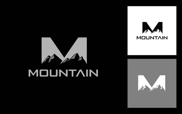 Γράμμα Mountain Έξυπνο Διάνυσμα Λογότυπο — Διανυσματικό Αρχείο