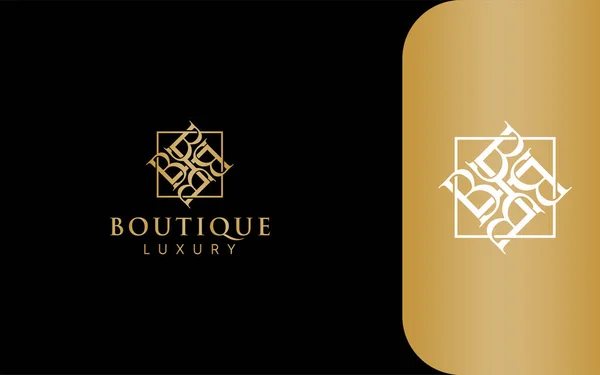 Boutique Luxusní Logo Vektor Zlatá Barva — Stockový vektor