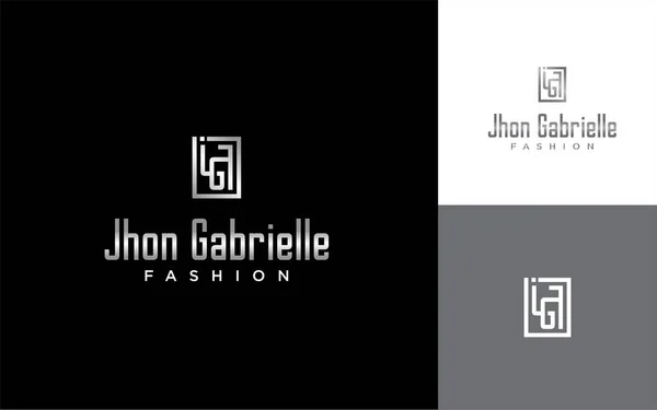 Typografie Jgf Luxe Logo Vector — Stockvector