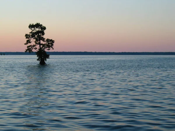 stock image beautiful sunset on the lake
