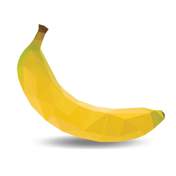 Banan Niski Poli Ilustracja — Wektor stockowy