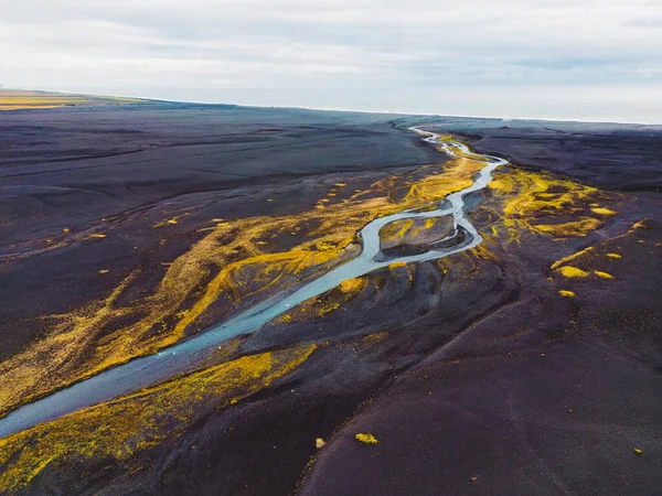 Μαύρες Αμμουδιές Του Selheimasandur Στη Νότια Ισλανδία Υψηλής Ποιότητας Φωτογραφία — Φωτογραφία Αρχείου