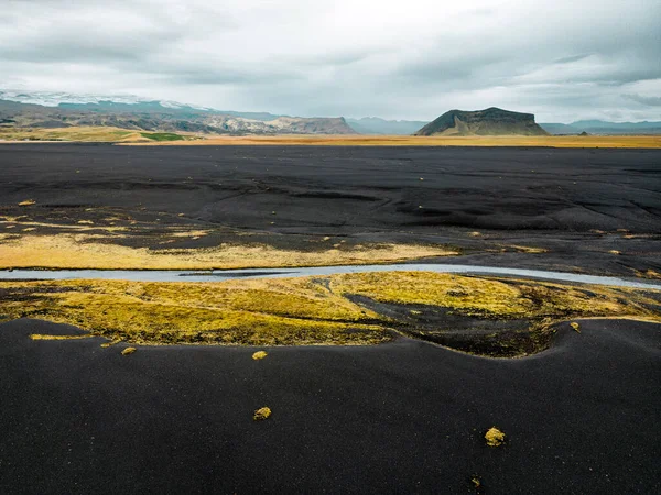 Praias Areias Negras Selheimasandur Sul Islândia Foto Alta Qualidade — Fotografia de Stock