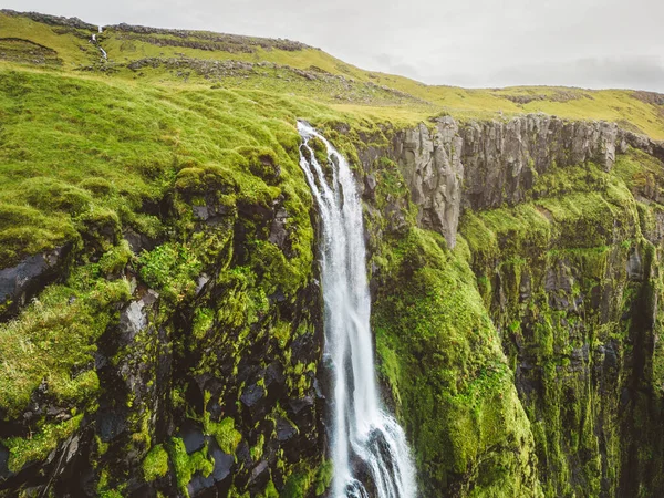 Air Terjun Alam Islandia Pemandangan Perjalanan Alam Latar Belakang Alam — Stok Foto
