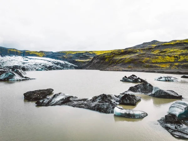 Island Jokulsarlonlagunen Vacker Kalllandskapsbild Islagunen Högkvalitativt Foto — Stockfoto