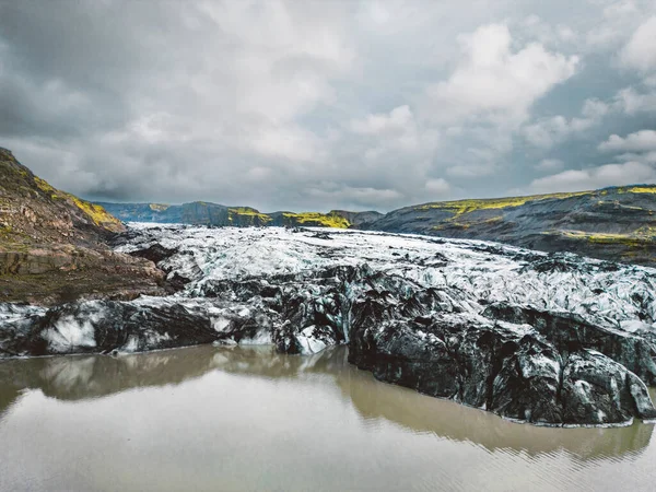 Skaftafell Glaciär Vatnajokull Nationalpark Island Hösttid Island Smältvatten Från Glaciären — Stockfoto