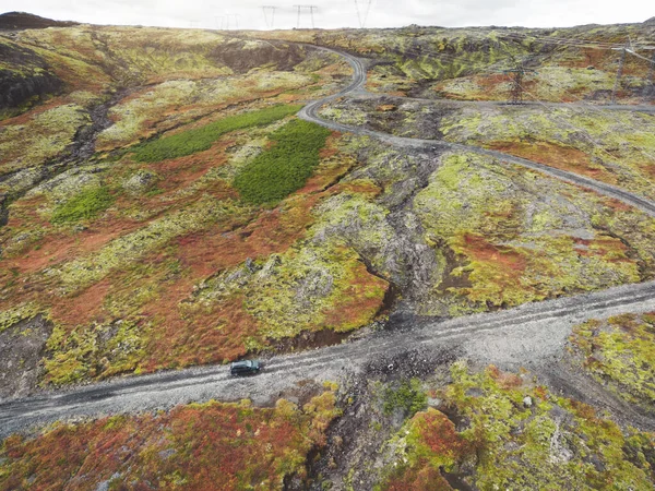 Исландское Нагорье Дороги Речной Переход Удаленная Грунтовая Дорога Материке Исландии — стоковое фото