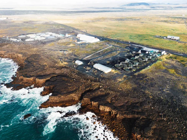 Estação Tratamento Água Para Ambiente Conceito Saudável Algum Lugar Islândia — Fotografia de Stock