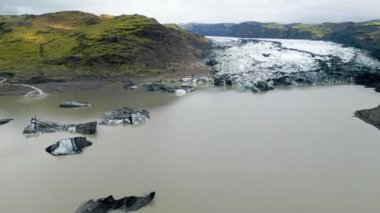 The black sands beaches of Selheimasandur in Southern Iceland. 