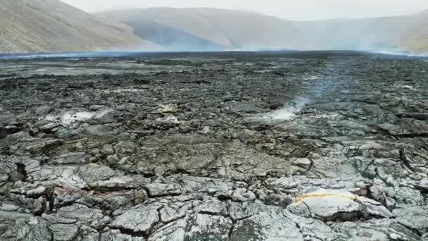 Geldingadalir Active Volcano Errupting 2021 Fagradalsfjall 2022 Meradalir 도뜨거운 바위들 — 비디오