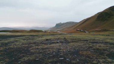The black sands beaches of Selheimasandur in Southern Iceland. 