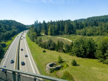 Basel ve Freiburg arasındaki otoban..