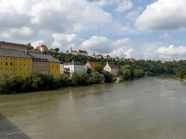 Vista Desde Puente Sobre Castillo Burghausen — Foto de Stock