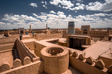 Khiva şehrinin manzarası..