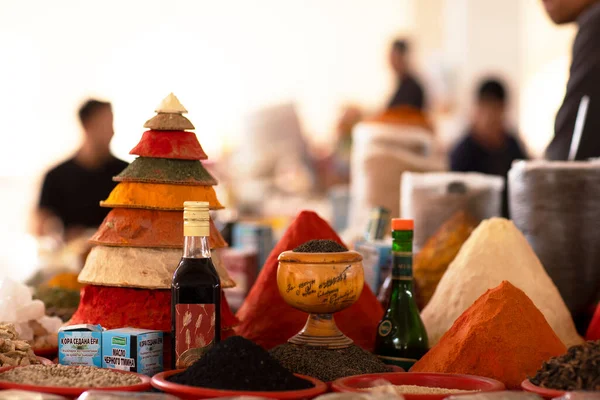 Combination Spices Bazaar Samarkand — Stock Photo, Image