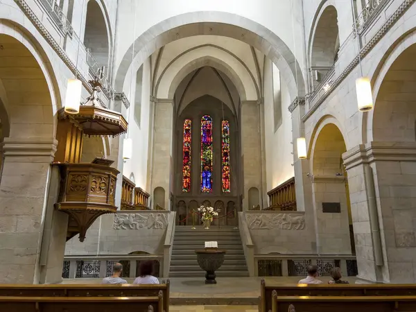 stock image The altar in a catholic church in Zurich.