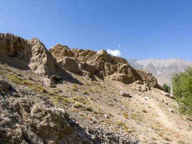 The ruins of a fortress in Pamir. clipart