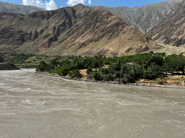 Panj 'da küçük bir Afgan adası.