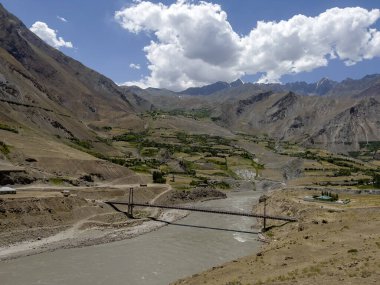 The bridge between Afganistan and Tajikistan. clipart