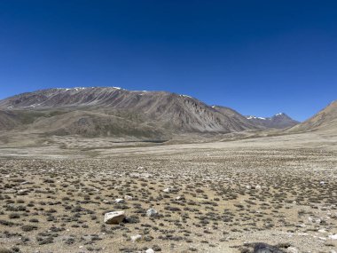 Karla kaplı alçak dağlar.