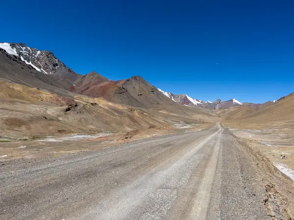 stock image A gravel road through Pamir.