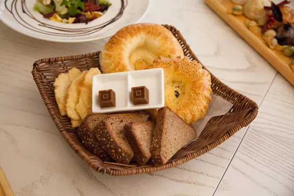 Stock image bread is a staple food for morning routine