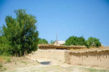 Özbekistan 'daki eski toprak ev