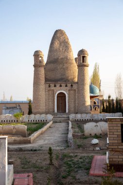 unfinished sand  castle in uzbekistan clipart