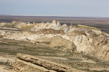 Özbekistan 'da beyaz ve kahverengi taş