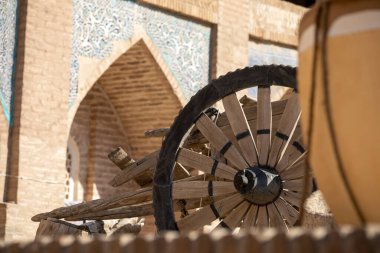 Bullock arabası tarihi mekanda Khiva