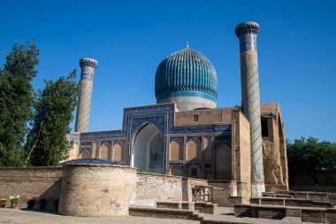 Samarkand 'da bir kale kenarı görünümü