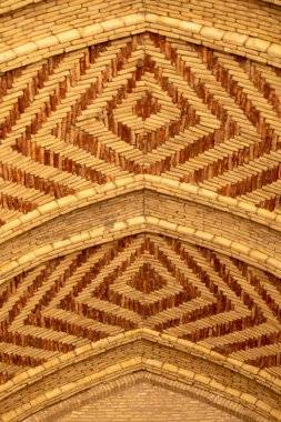 Özbek şehrinde tuğlalı büyük bir kubbe deseni