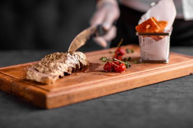 Dilimlenmiş et çok lezzetli..