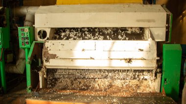 ayrı pamuk ve toz ile endüstriyel makine