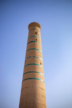 Khiva, Horesm tarımsal vahası, Hisar 'daki tarihi bir yapının güzel karınca görüntüsü..
