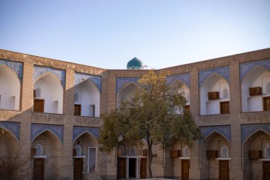 Orta Asya 'daki eski tarih okulu İpek Yolu, Khiva, Khoresm tarım vahası, Kale.