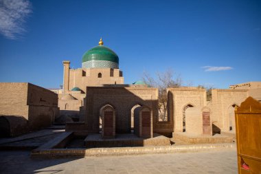 Altın noktalı bir yapı, Khiva, Horesm tarım vahası, Hisar..
