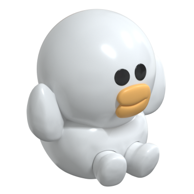 Beyaz ördek oyuncağı, arka plan oyuncağı yok..