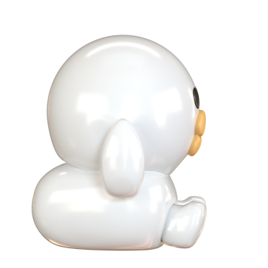 Beyaz ördek oyuncağı, arka plan oyuncağı yok..